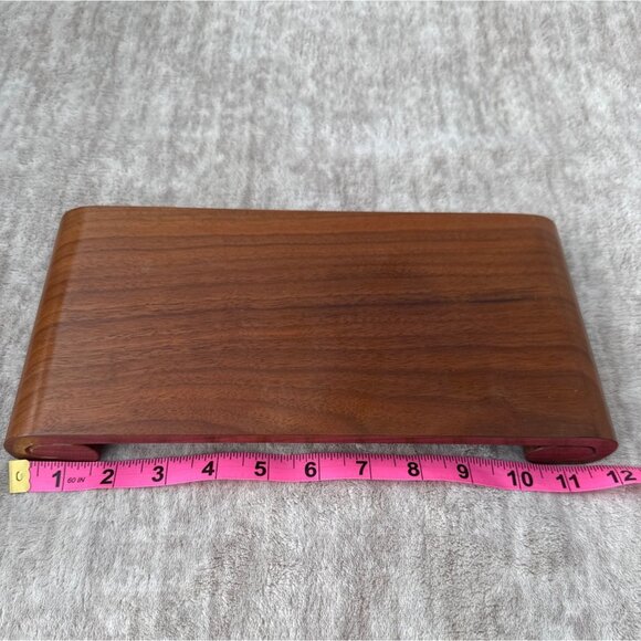 Scroll Wood Pedestal Stand Boho Eclectic Home Decor - Picture 6 of 7